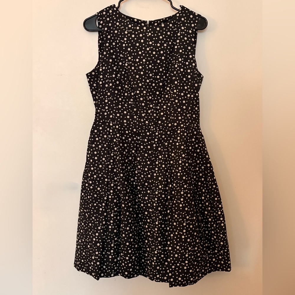 Taylor Black and White Polka Dot Mini Dress
